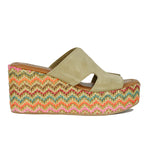 Snoop Multicolor Wedge Platform Slide