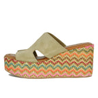 Snoop Multicolor Wedge Platform Slide