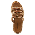 Sophia Raffia Platform Slide