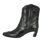 Sophie Leather Western Heel Boot