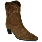 Sophie Suede Western Heel Boot