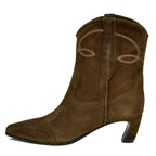 Sophie Suede Western Heel Boot