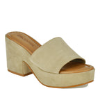 Sterling Suede Platform Slide