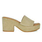 Sterling Suede Platform Slide