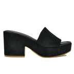 Sterling Suede Platform Slide