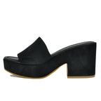 Sterling Suede Platform Slide