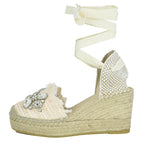 Varlamov Embellished Closed Wedge Espadrille