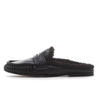 Vivien-Fur Leather Shearling Flat Mule