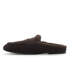 Vivien-Fur Suede Shearling Flat Mule