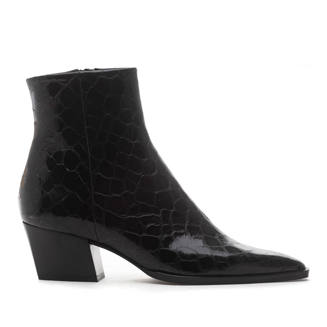 Zev-Croc Croco Block Heel Boot
