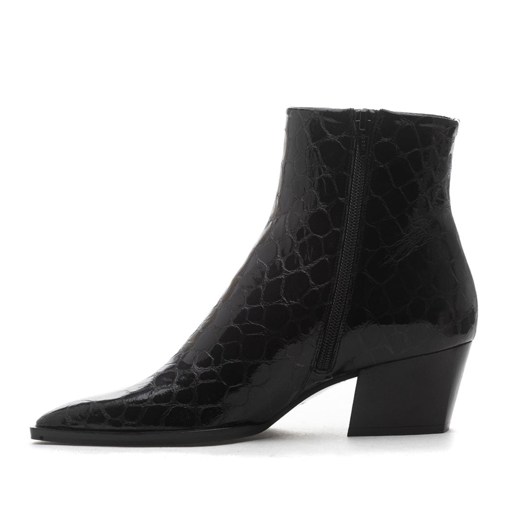 Zev-Croc Croco Block Heel Boot