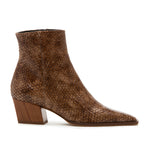 Zev Snake Block Heel Boot