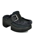 Plia-Amber Suede Fur Mule