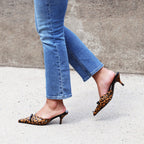 Gratis Leopard Heel Mule