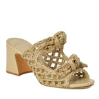 Clarita-Mule Raffia Heel Slide