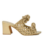 Clarita-Mule Raffia Heel Slide