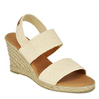 Allison Stretch Raffia Wedge Sandal