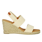 Allison Stretch Raffia Wedge Sandal