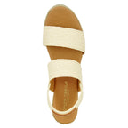 Allison Stretch Raffia Wedge Sandal