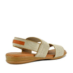 Nigella Linen Flat Sandal