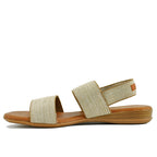 Nigella Linen Flat Sandal