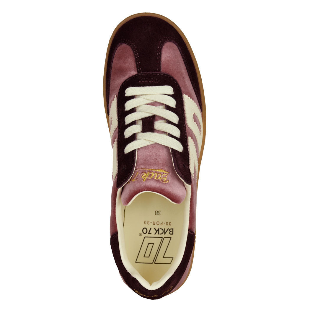 Cloud-518 Velvet Wine Butter Sneaker
