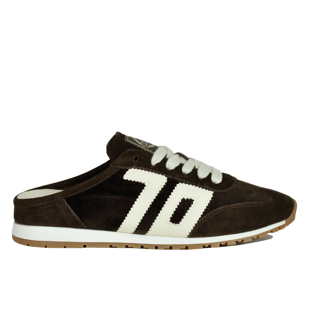 Venice-208 Velvet Coffee Sneaker Mule