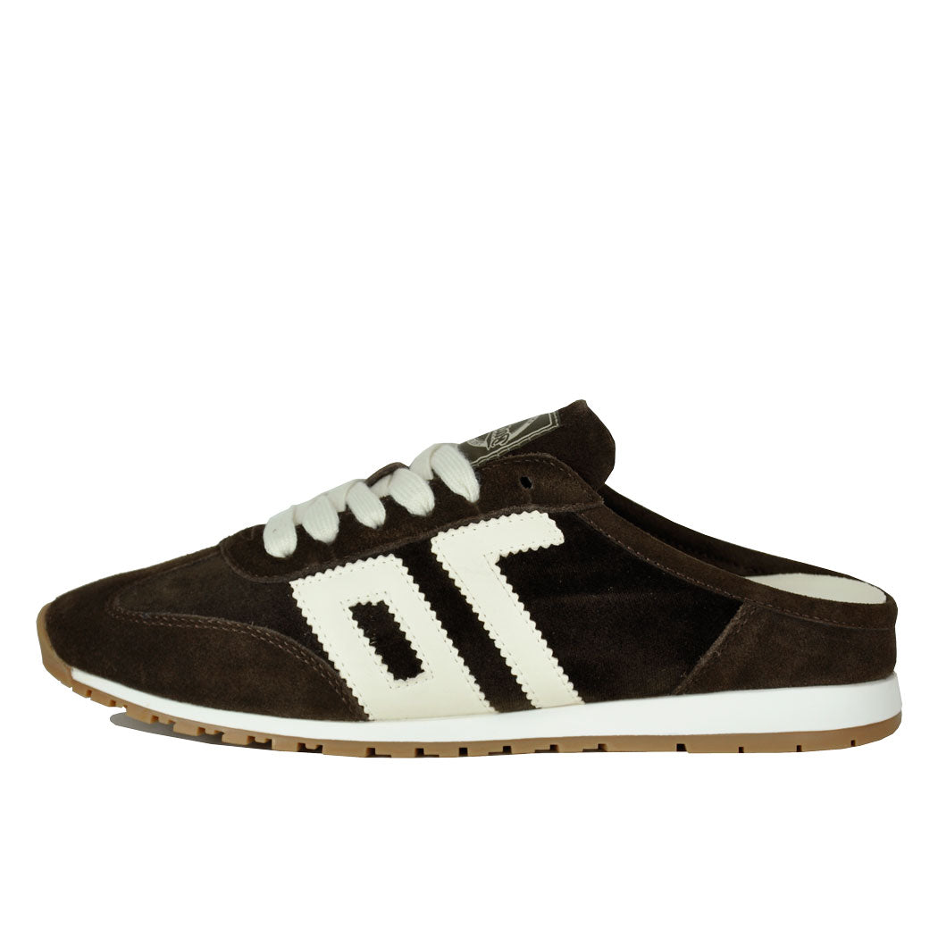 Venice-208 Velvet Coffee Sneaker Mule