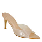Belle-80 Rose Clear Heel Slide