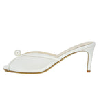 Sadie-65 Satin Mesh Pearl Sandal