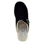 Carlie Suede Wood Fur Clog