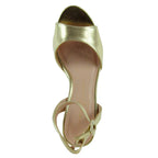 Theresa Metallic Leather Platform Sandal