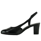 Delle Closed Toe Leather Cap Pump