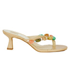 Daksie Jeweled Thong Heel