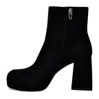 Ulyses Suede Platform Heel Bootie