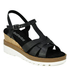 Carly Leather Wedge Sandal