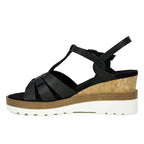 Carly Leather Wedge Sandal