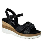 Clew Leather Knot Wedge Sandal