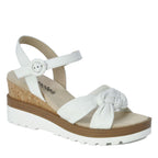 Clew Leather Knot Wedge Sandal