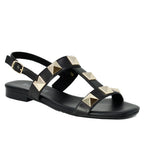 Erith Leather Studded Flat Sandal