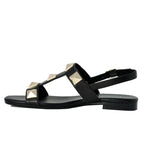 Erith Leather Studded Flat Sandal