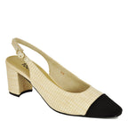 Jala Raffia Block Heel Slingback