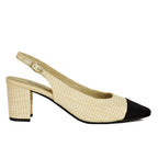 Jala Raffia Block Heel Slingback