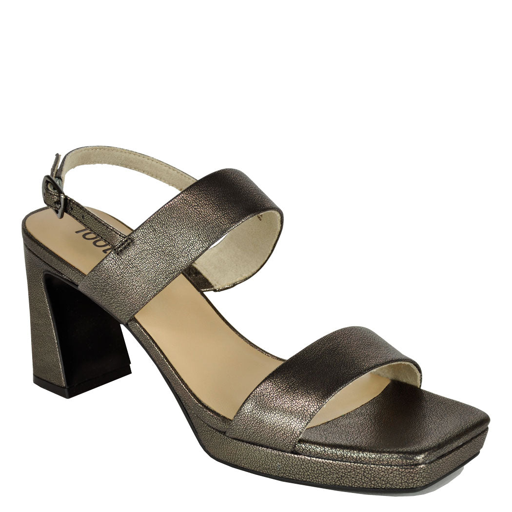 Maida Metallic Leather Platform Sandal