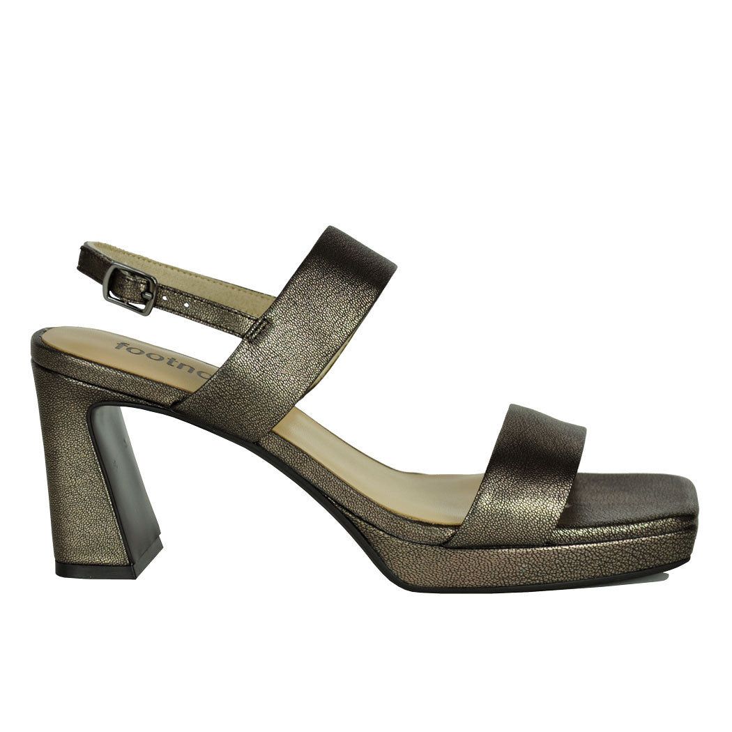 Maida Metallic Leather Platform Sandal