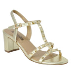 Midge Leather Heel Studded Sandal