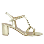 Midge Leather Heel Studded Sandal