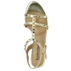 Midge Leather Heel Studded Sandal