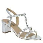 Midge Leather Heel Studded Sandal