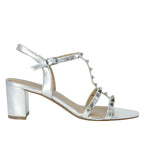 Midge Leather Heel Studded Sandal